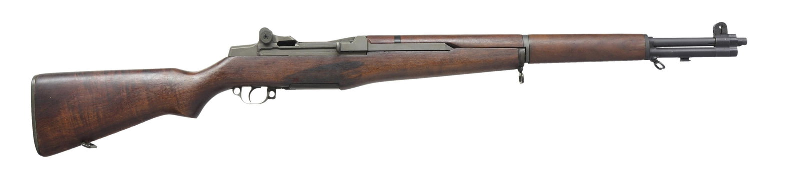 SPRINGFIELD M1 GARAND SEMI AUTO RIFLE.: Cal. 30-06. S# 1941700. Bbl. 24" marked "SA 4-51". Throat gauges 1.5 & muzzle gauges 1.0. Aperture rear sight w/ flush nut windage knob. Blade front sight w/ protective ears. High hump gas lock. Cross