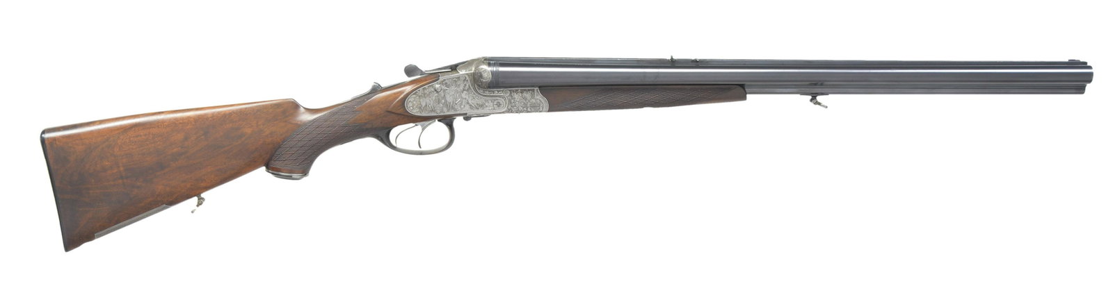 SEMPERT & KRIEGHOFF NEPTUNE PRIMUS GRADE DRILLING.: Cal. 16 Ga., 2 1/2". / 8x57 JR S# 18880. Bbls. 23 5/8" of Rochling Elektro fluid steel. Bbls. are marked "SEMPERT & KRIEGHOFF SUHL". Blade mounted bead front sight. Rib has manually folded U notch rea