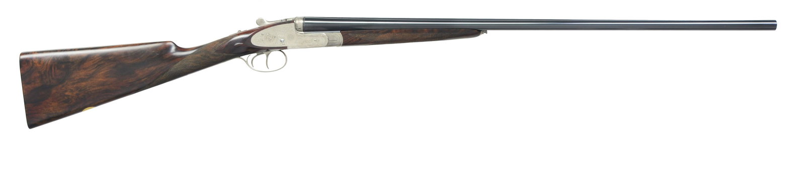 GARBI MODEL 103-A SIDELOCK SXS SHOTGUN.: Cal. 28 Ga., 2 3/4". S# 27-03-013-03. Bbls. 29" w/ steel front bead. Fixed IC & Mod. chokes. Right bbl. marked "ARMA GARBI SPAIN". Left bbl. has importer marking "WILLIAM LARKIN MOORE, SCOTSDALE, AZ. 