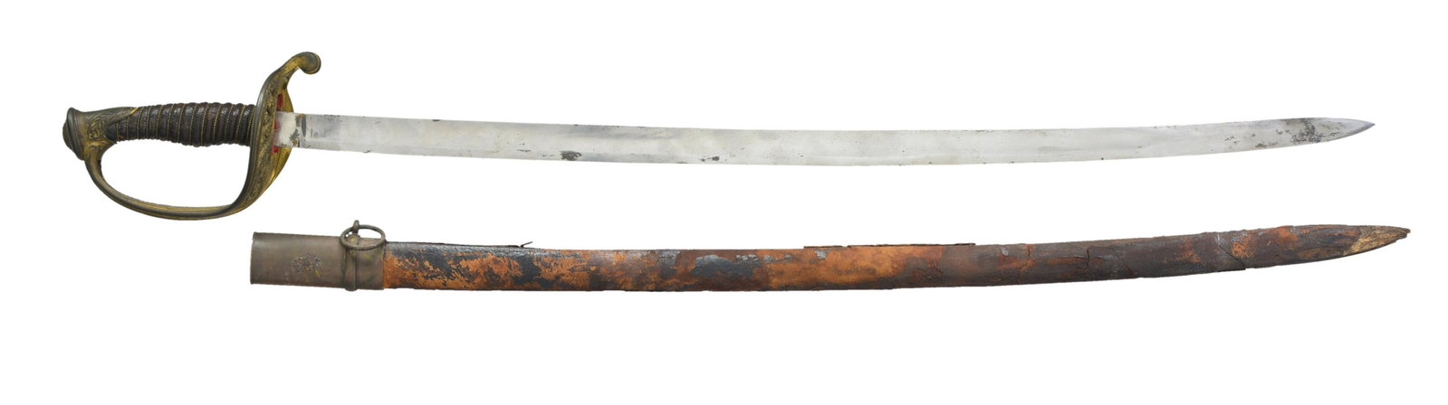 EXTREMELY FINE CONFEDERATE THOMAS, GRISWOLD: NEW ORLEANS FOOT OFFICERâ€™S SWORD. You will never find a Confederate foot officerâ€™s sword of this pattern much better. This sword is â€œas found” w/ bright blade showing origina