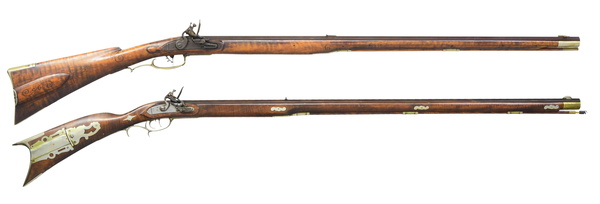 2 Contemporary Full Stock Flintlock Rifles.