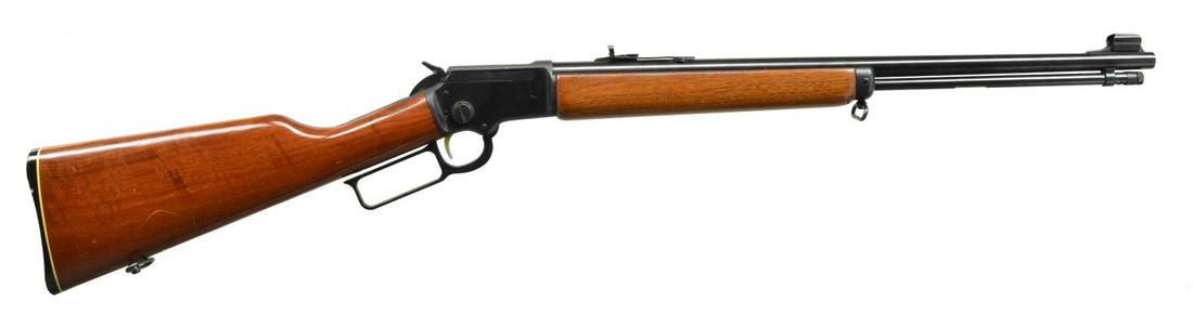 MARLIN GOLDEN 39M TAKEDOWN LEVER ACTION RIFLE.: Cal. 22 S, L, LR. S# 20305176. Bbl. 20” marked “The Marlin Firearms Co NORTH HAVEN, CONN. U.S.A. / ORIGINAL GOLDEN-39M CAL 22 S, L, & LR / MICRO-GROOVE BARREL” & “JM”. Folding sporting rear 