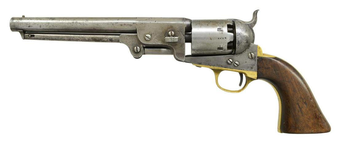 CONFEDERATE LEECH & RIGDON REVOLVER MADE IN: GREENSBORO, GEORGIA. Cal. 36. S# 1174. 7.5” Round bbl. w/ oct. bbl. housing stamped “LEECH & RIGDON CSA” honest original, authentic, & matching revolver made in Greensboro, GA in 1863. Leech & R
