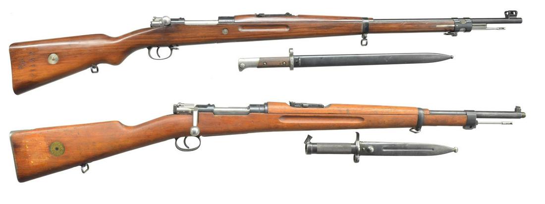 CZECH & HUSQVARNA MILITARY BOLT ACTION RIFLES.: 1) CZECH MODEL 98/29 PERSIAN. Cal. 8x57mm. S# R7721. Bbl. 29 1/4". Very nice example w/ crisp markings of Persian Model 98/29 rifle mfg. in Czechoslovakia. All original markings are in Farsi & numbers
