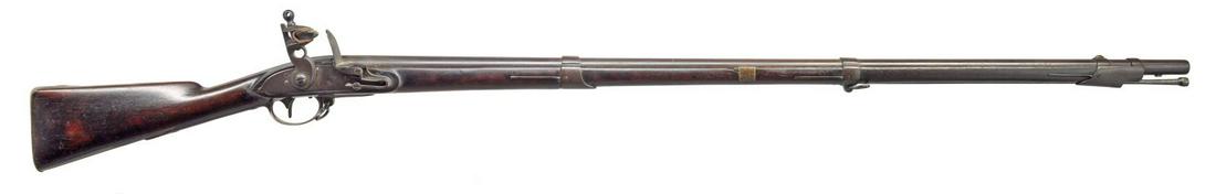 RARE 1812 DATED STEPHEN JENKS & SWEET, PROVIDENCE: RHODE ISLAND CONTRACT FLINTLOCK MUSKET. Cal. 70. NSN. Bbl. 44.75”. Marked at breech â€œJENKS & S / RI / 1812” w/ â€œP” & inspector initial â€œS”. Lock is marked for