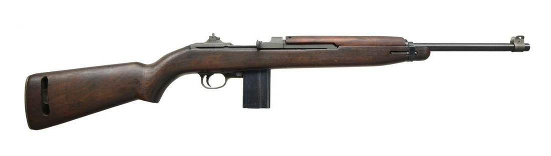 VERY SCARCE US WWII NATIONAL POSTAL METER: SEMI-AUTO M1 CARBINE. Cal. 30 Carb. S# 4296449. Bbl. 18", marked behind front sight "MARLIN". Flip type rear sight marked "S" "N-A". Blade front sight w/ protective ears. Fabricated front sight base m