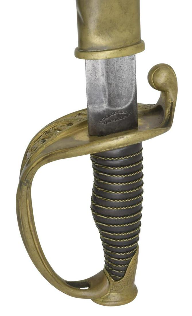 RARE HYDE & GOODRICH CONFEDERATE FOOT OFFICER: SWORD. This is a fine example of a rarely seen â€œHYDE & GOODRICH / NEW ORLEANS” marked foot officerâ€™s sword. Hyde & Goodrich were a well known & respected New Orleans fancy goods dea