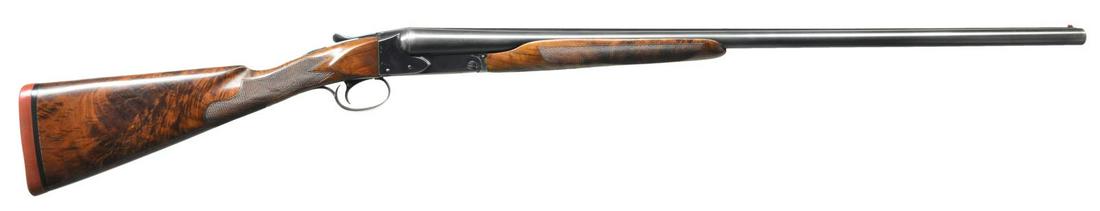 WINCHESTER MODEL 21 DUCK SXS SHOTGUN.: Cal. 12 Ga. 3". S# 21444. Bbl. 30" of Winchester proof steel. Fixed full and full chokes. Red target front sight w/ steel mid bead. Blue finish boxlock action. Floorplate is marked "DUCK" Selective