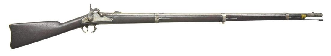 1863 DATED RICHMOND RIFLE MUSKET.: Cal. 58. NSN. This is a very good example of the standard production Richmond Armory rifle musket that saw lots of use but has survived in original complete condition. Standard configuration made