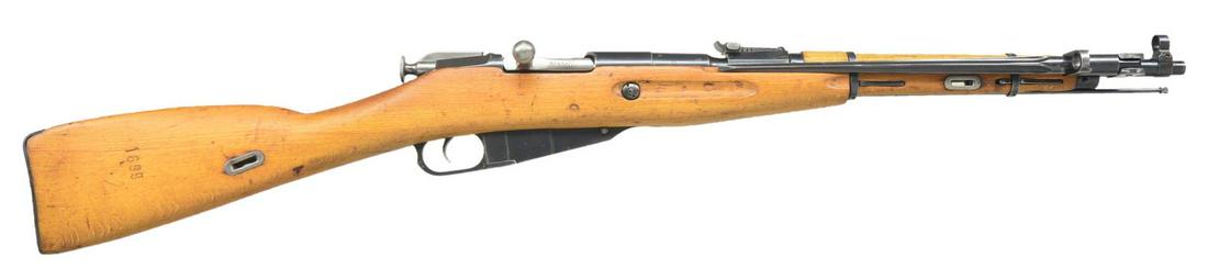 CHINESE TYPE 53 MOSIN NAGANT CARBINE.: Cal. 7.62x54R. S #T53012826. Bbl. 20 1/2". Mismatched bolt, other parts are matching. Top of bbl. has arsenal 286 marking, Chinese writing, 1955.3 date & serial number. Left side of receiver has impor