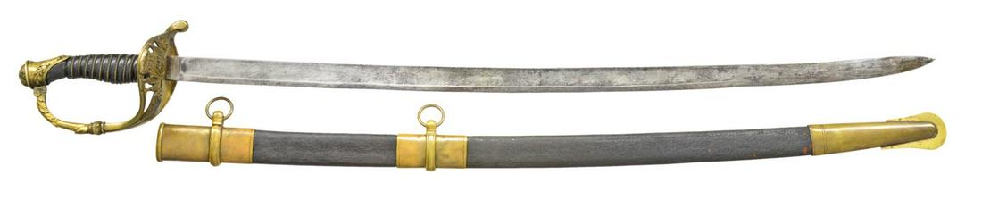 RARE SCRIPT â€œCSâ€ STAFF OFFICER SWORD MADE BY: THOMAS, GRISWOLD NEW ORLEANS. 29.5” Blade stamped on ricasso: â€œTHOMAS, GRISWOLD / NEW ORLEANS”. This is unique pattern made by the large New Orleans sword manufacture that is one of 