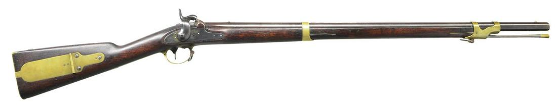 U.S. M1841 HARPERS FERRY PERCUSSION RIFLE ALSO: TERMED A "MISSISSIPPI RIFLE". Cal. 54. NSN. Bbl. 33". One of the most popular and visually attractive longarms produced in America is the Mississippi rifle otherwise known as the Model 1841. The Missi