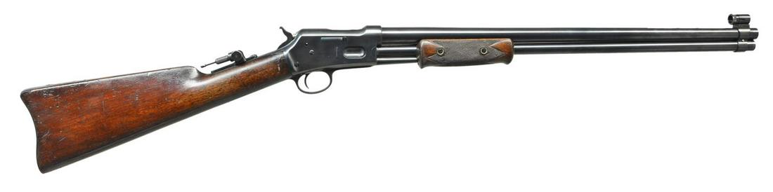 COLT LIGHTNING MEDIUM FRAME SLIDE ACTION CARBINE.: Cal. 44-40. S#. 9252. Bbl. 20" carbine style. Restored 2 line Hartford bbl. address & cal. marking . Modern globe front sight mounted on a replacement mag. band & modern Marbles tang sight. Left side