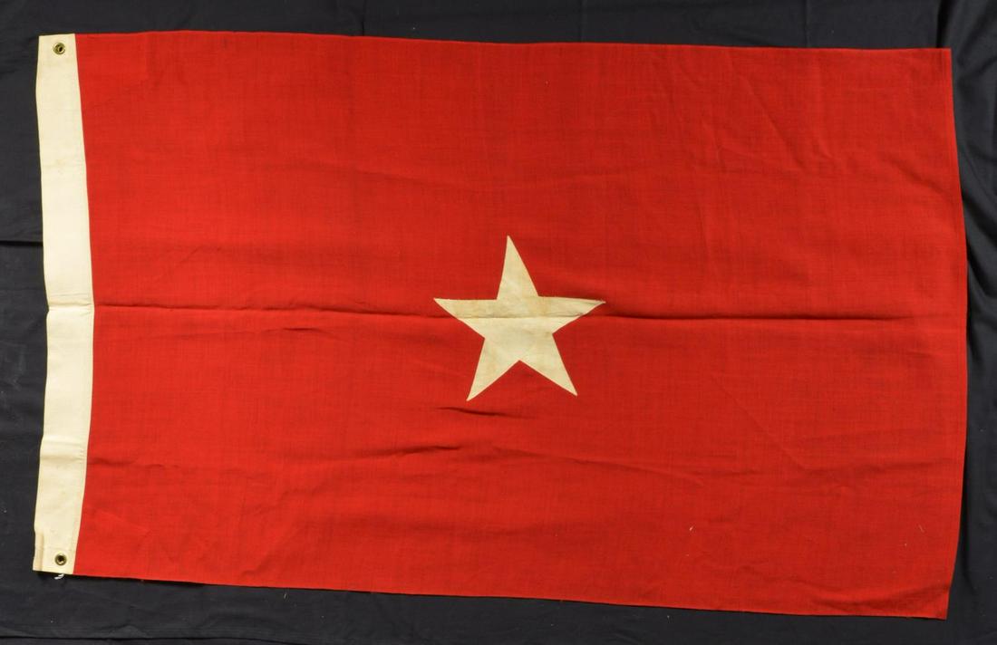 THREE US REGULATION BRIGADIER GENERAL: DESIGNATING FLAGS & MAJOR GENERAL OF AIR FORCE DESIGNATING FLAG. 1) 3x4’ Air Force Major General two 10" white stars on blue field, gold fringe. The Air Force, Army, Navy, Marines and Space Forc