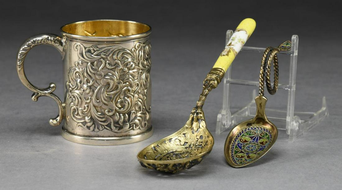 3 PCS OF ORNATE STERLING ITEMS; ONE DECORATED WITH (1 of 2)