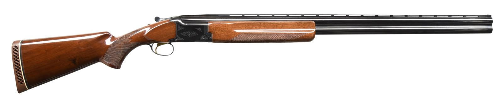 BROWNING CITORI GRADE 1 HUNTING O/U SHOTGUN.: Cal. 12 Ga., 2 3/4" & 3". S# 01398PM153 (1980). VR 30" Bbls. w/ bright bead. Full over Mod chokes. Blue finished boxlock action w/ light engraving, gold plated SST & ejectors. Checkered walnut stock s