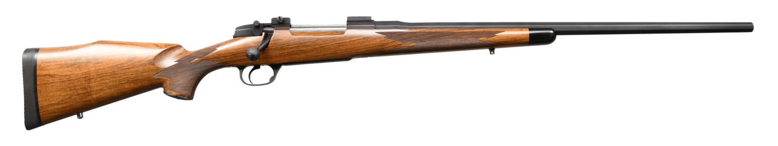 CHAMPLIN FIREARMS WILDCAT BOLT ACTION RIFLE.: Cal. 338.378 KT. S# 181. Bbl. 24 1/2" tapered octagon without provision for sights; Redfield JR scope bases. Mfg. by Champlin of Enid, OK as builder of custom rifles using their proprietary action alo