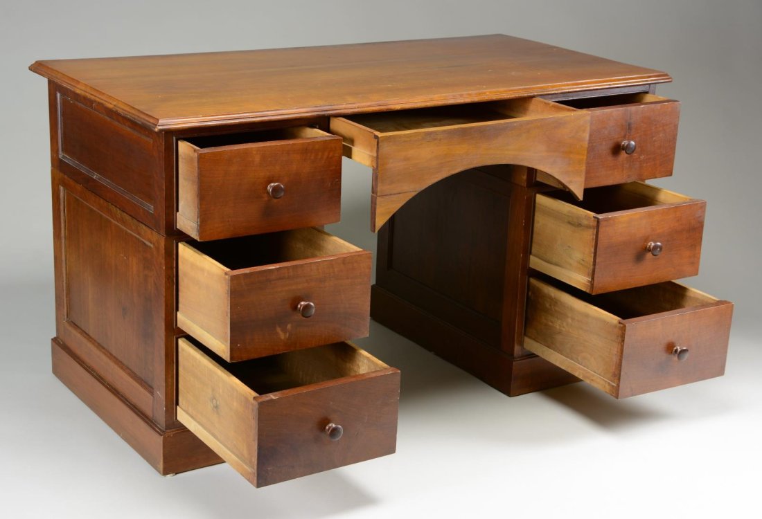 GENERAL SLADEN TAKE-DOWN FIELD DESK.: 52x28x30” beautiful take-down solid hardwood desk of this type sometimes seen in Spanish American, WW1 & WW2 era images of officers in tents. Always wondered how they got this kind of furniture 