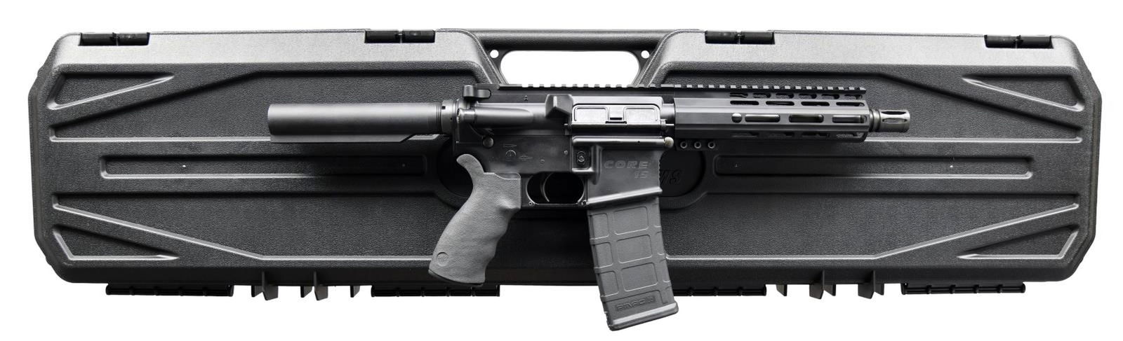 AS NEW IN BOX CORE-15 300AAC TRUCK GUN PISTOL.: Cal. 300AAC Blackout. S# GTOC115131. Bbl. 7.5". 7" Free Float M-LOK Handguard w/ picatinny top rail, providing 12" of sight & optic mounting real estate. Matte black finish. Threaded barrel terminated