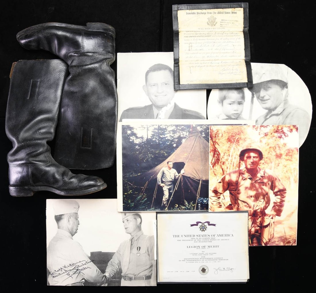 GROUP BELONGING TO LT. COL. JACK WESTERMAN & HIS: GRANDFATHER. This group contains medals & insignia belonging to Lt. Col. Jack Westerman, who served in WWII through Vietnam. He was a Mustang Officer and earned 5 Purple Hearts during his career. Meda