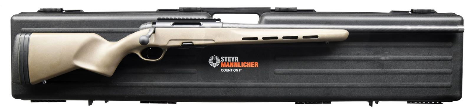 STEYR MANNLICHER PRO HUNTER HEAVY BARREL BOLT: ACTION RIFLE WITH FACTORY CASE & SHIPPING BOX. Cal. 6.5 Creedmoor. S# 3159403. Bbl. 25 1/2". Pro Hunter heavy barrel bolt action rifle mfg. by Steyr Mannlicher in Austria and imported by SAI (Steyr Ar