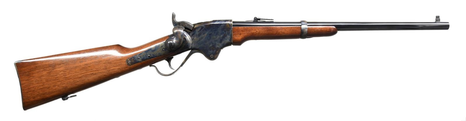 CHIAPPA / TAYLOR'S & CO. MODEL 1860 SPENCER: CARBINE WITH MATCHING CASE. Cal. 45 Colt. S# CFIT22C00579. Bbl 20". Model 1860 Spencer carbine mfg. by Chiappa Firearms in Italy, imported by Chiappa Firearms LTD. of Dayton, OH, and retailed by Taylo