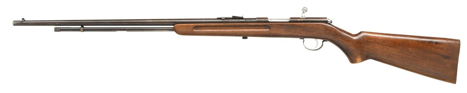 REMINGTON MODEL 34 BOLT ACTION RIFLE.: Cal. 22 S, L, LR. S# 139132. Bbl. 24". Model 34 bolt action rifle mfg. by Remington Arms Company. The top of the bbl. is marked with Remington's mfg. and patent information followed by the model desig