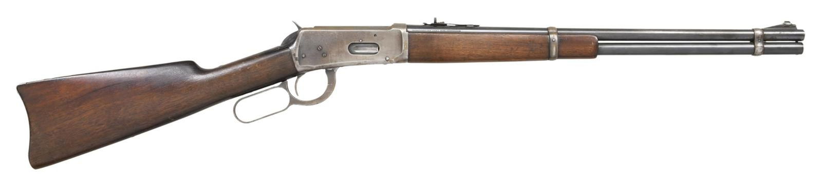 PRE-WAR WINCHESTER MODEL 94 LEVER ACTION CARBINE.: Cal. 30-30 WIN. S# 1111359. Bbl. 20". Model 94 lever action rifle mfg. by Winchester in 1936. Left side of bbl. is marked with the model, followed by the Winchester trademark logo, and cal. designatio