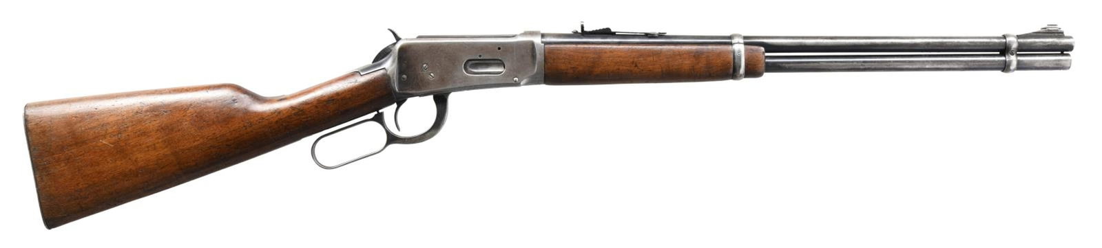 PRE-64 WINCHESTER MODEL 94 LEVER ACTION CARBINE.: Cal. 30-30 WIN. S# 2363347. Bbl. 20". Model 94 lever action carbine mfg. by Winchester in 1958. The left side of the bbl. is marked with the Winchester trademark logo, followed by the model and cal. d