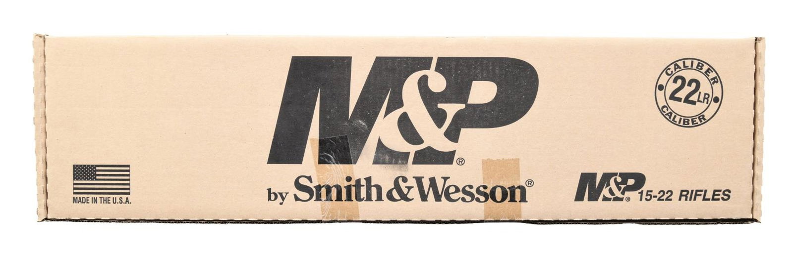 SEALED IN BOX SMITH & WESSON M&P15-22 SPORT: SEMI-AUTOMATIC RIFLE. Cal. 22 LR. S# LAE3674. Bbl. 16 1/2". Sealed in box M&P15-22 (SKU: 10208) semi-automatic rifle mfg. by Smith & Wesson. Black polymer receiver, flat top upper assembly, M-LOK hand
