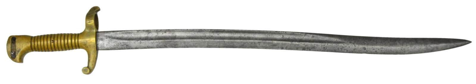 CONFEDERATE BOYLE & GAMBLE SABER BAYONET.: This fine Confederate bayonet fits into the Hardin classification for type 2 variation No. 1. The bayonet measures 25 5/8” overall with a 20 9/16” blade. The blade has a 13” unstoppe