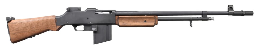 LIKE NEW OHIO ORDNANCE MODEL 1918SLR BAR RIFLE.: Cal. 30-06. S# 3633. Bbl. 27" over flash hider. The BAR was developed by John Browning in 1917 as an air cooled, gas operated, mag. fed, shoulder fired automatic rifle, as a requirement for WWI. Early