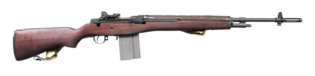 SPRINGFIELD ARMORY M1A SEMI-AUTOMATIC RIFLE.: Cal. 7.62x51mm. S# 015562. Bbl. 21 3/4". M1A semi-automatic rifle mfg. by Springfield Armory. Top of receiver is marked "U.S. RIFLE/ 7.62 - mm M1A/ SPRINGFIELD/ ARMORY" above the S# at the rear. Under