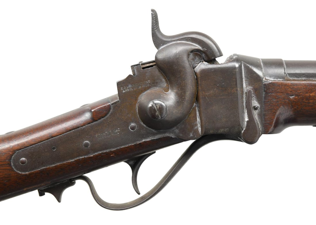 HISTORICAL SHARPS CARBINE IDENTIFIED TO THE 50TH: NEW YORK ENGINEERING REGIMENT. Cal. 52. S# C28139. New model 1863 carbine identified as belonging to Cpl. Michael Richard Conley of the 50th New York Engineering Regiment. Cpl. Conley was wounded on t