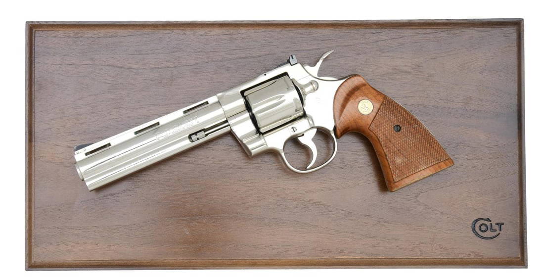 Colt Python Cased Polished Nickeled Da Revolver. Auction