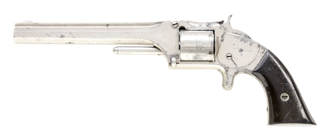 SCARCE ALL NICKEL SMITH & WESSON NO. 2 ARMY