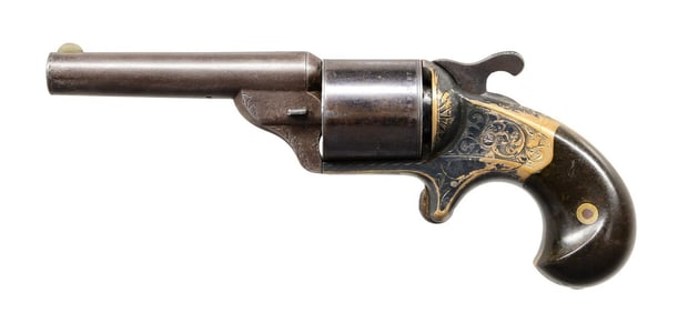 MOORE TEAT-FIRE FRONT LOADING REVOLVER.