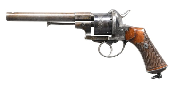 ENGRAVED CIVIL WAR MODEL 1854 LEFAUCHEAUX 12MM