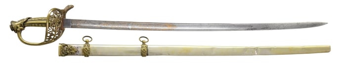 HIGH GRADE CIVIL WAR SILVER GRIP SWORD OF LT. ELI