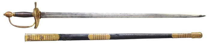 SCARCE AMES MODEL 1832 GENERAL OFFICER SWORD.