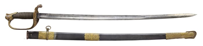 CIVIL WAR INSCRIBED MODEL 1850 FOOT OFFICER'S