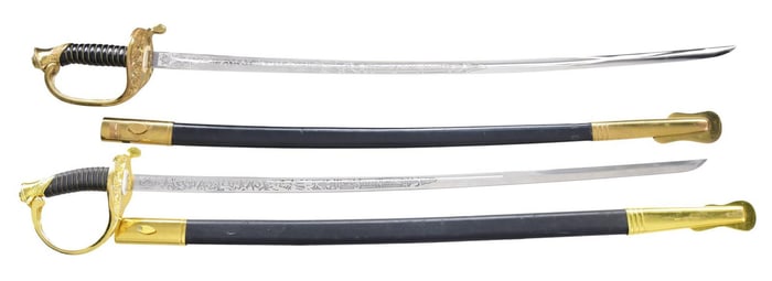 2 US OFFICER"S SWORDS.