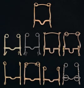 9 US MILITARY & CIVILIAN HORSE BITS.
