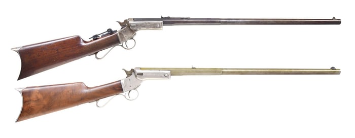 LOT OF 2 STEVENS BREAK ACTION RIFLES.
