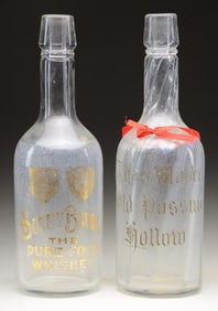 TWO GOOD BACK BAR WHISKEY BOTTLES.