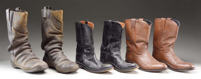 THREE PAIRS BOOTS.
