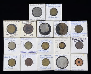 SCARCE GROUP OF 16 WILD WEST SALOON & TRADE