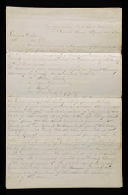 FORT CONCHO TEXAS MANUSCRIPT GENERAL ORDERS FOR