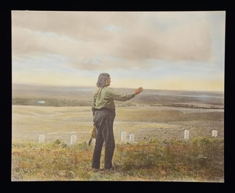 COLORIZED L.A. HUFFMAN PHOTO OF CUSTER BATTLEFIELD