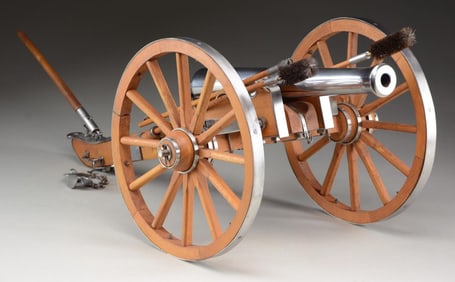 SPANISH BLACK POWDER CANNON & CARRIAGE.